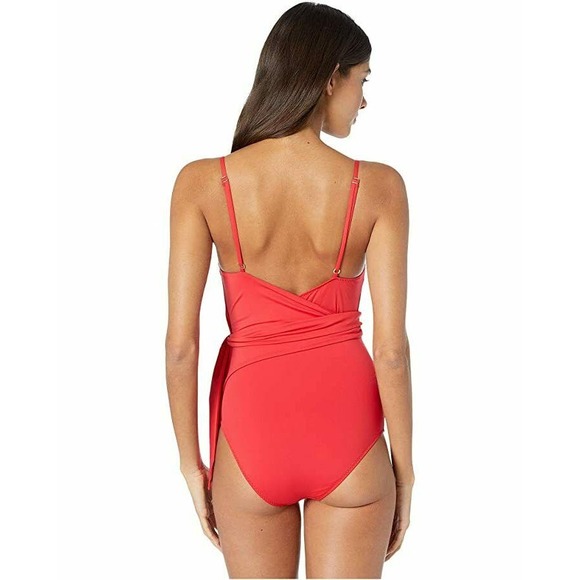 Stella Mcartney One-Piece Swimsuit Wrap Red Small - Picture 4 of 4